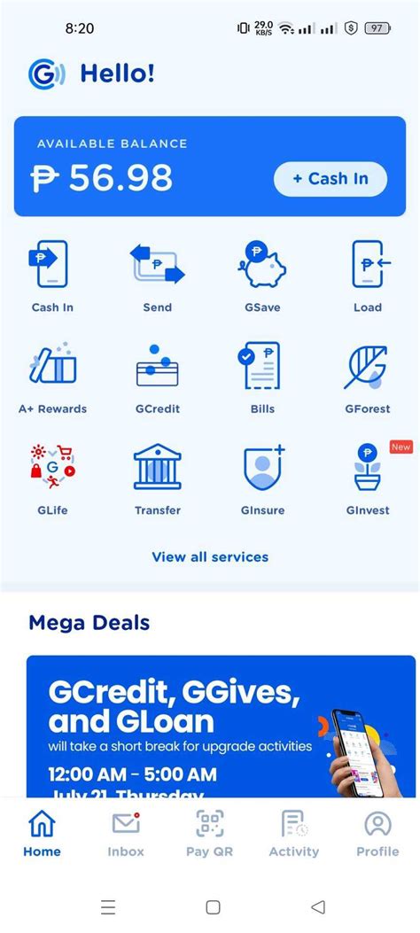 gcash 50 balance